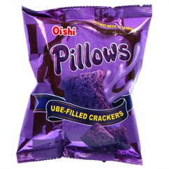 Polštářky plněné krémovou náplní z fialových batát 38 g - Oishi