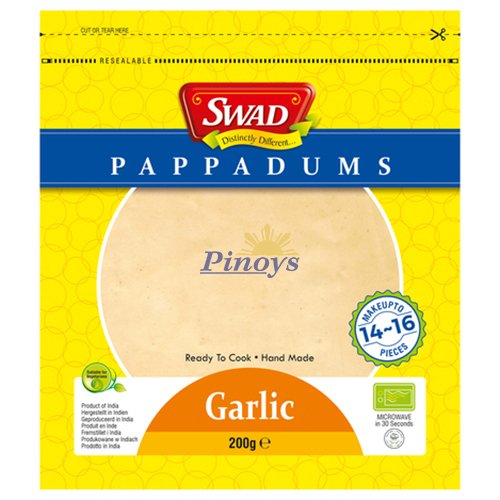 Indický chleba Pappadum s česnekem 200 g - Swad