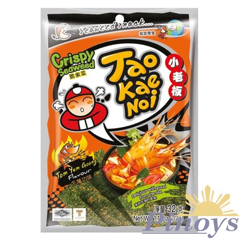Seaweed snack Tom Yam Goong flavour, 32 g - Tao Kae Noi