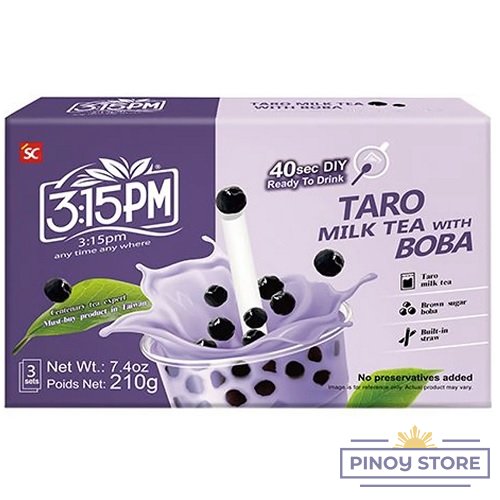 Instant Taro Bubble Tea Kit, Boba (3x70g) 210 g - 3:15 PM