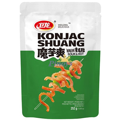 Konjac Shuang shirataki snack s pikantně kyselou příchutí 252 g - Weilong