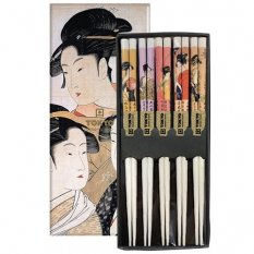 Chopstick Giftbox Geisha White 5 pair - Tokyo Design