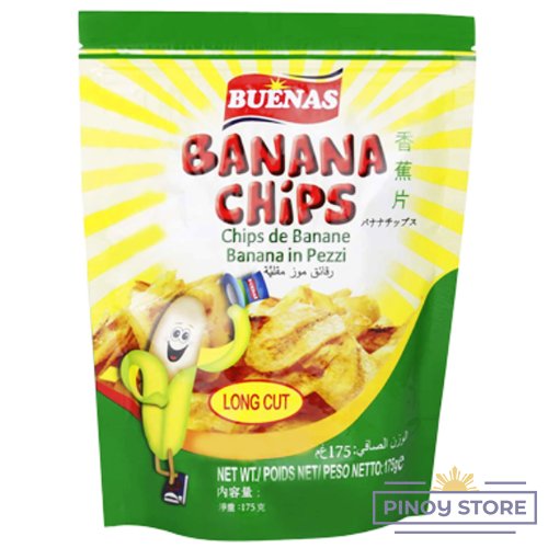 Banánové chipsy z filipínských banánů Saba 175 g - Buenas