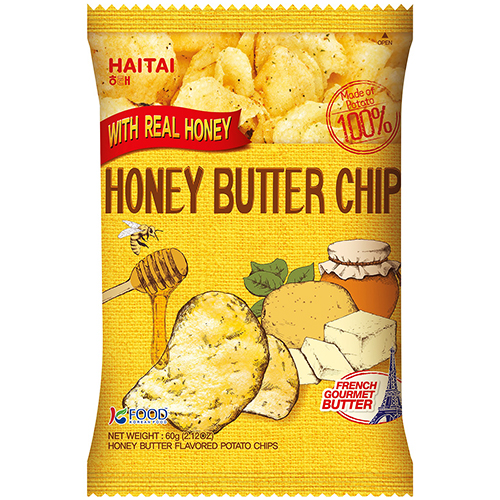 Chipsy s příchutí medu a másla 60 g - Haitai