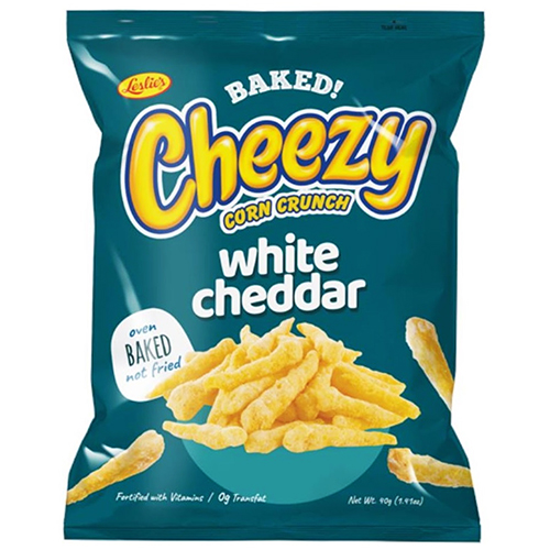 Kukuřičný pečený snack s příchutí čedaru 40 g - Leslie