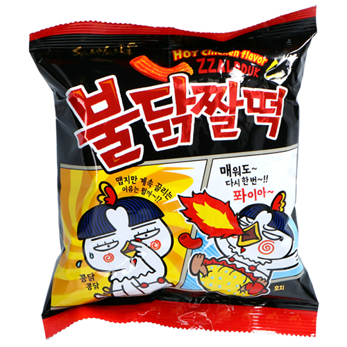 Hot Buldak Zzalddduk Chicken flavour snack 120 g - Samyang