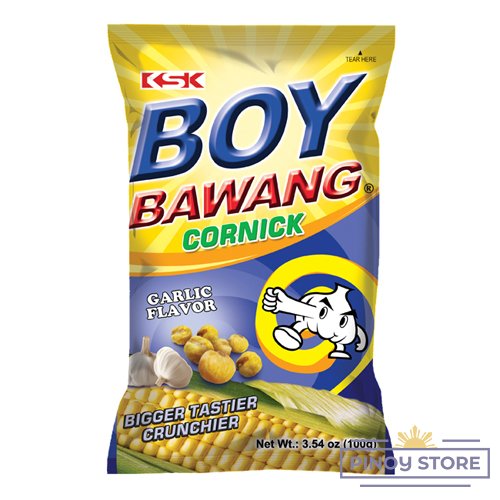 Kukuřičný snack s česnekovou příchutí Boy Bawang 90 g - KSK Food