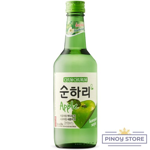 Soju Korean alcoholic drink Apple flavour 360 ml - Chum Churum