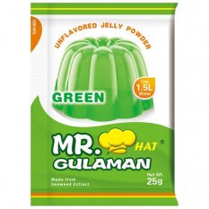 Želatina v prášku, zelená 25 g - Mr. Hat Gulaman