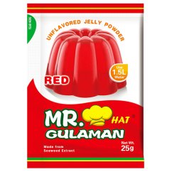 Mr. Gulaman Jelly Powder Red, unflavored 25 g - Mr. Hat Gulaman