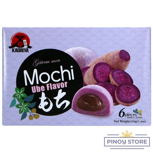 Rýžové koláčky Mochi s náplní z fialových batát 210 g - Kaoriya