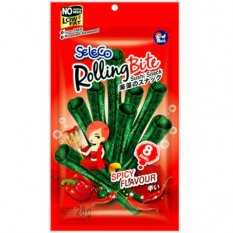 Roasted Seaweed Snack Rolls Spicy flavour, 28 g - SELECO